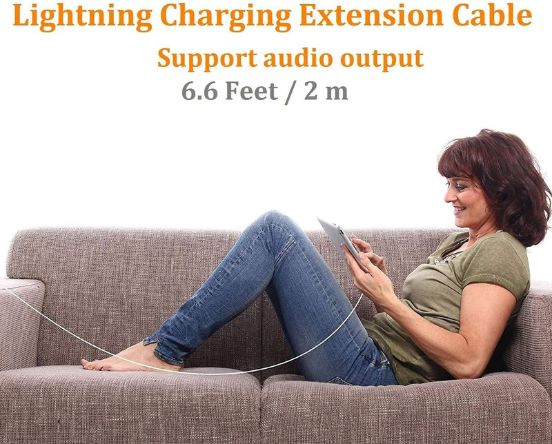 Iphone Charger Extension Cable Compatible for Iphone/Ipad,[Mfi Certified] Lightn gallery