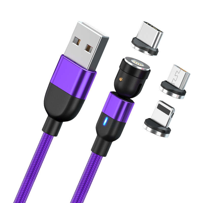 17 Packs 3FT 5 PIN 3A 540 degree Magnet USB Cable For iPhone Micro USB TypeC gallery