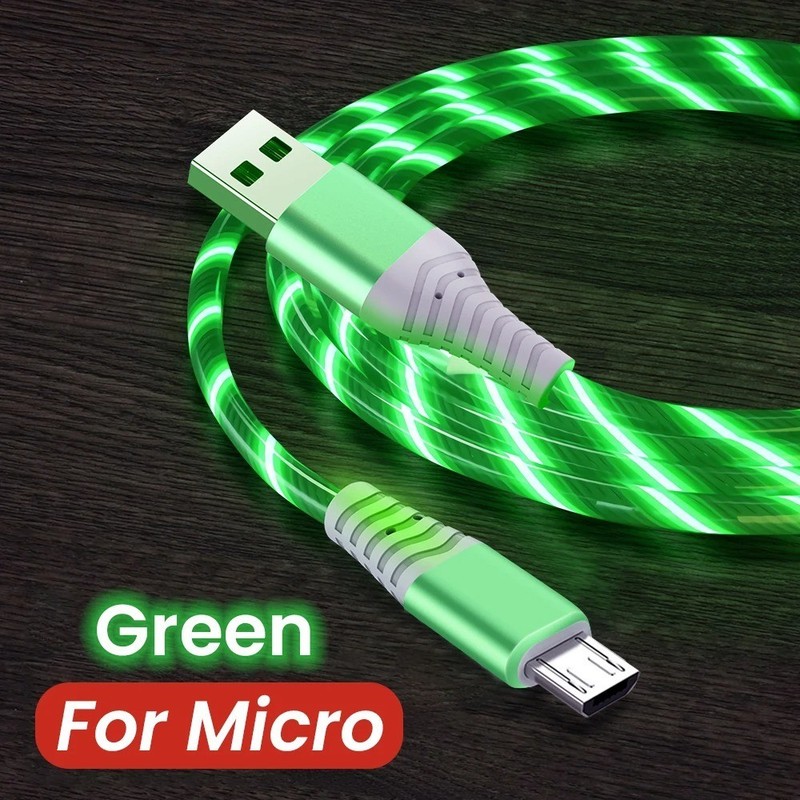 MVQF 5A Fast Charging LED Cable Type C Micro USB Data Cord For Huawei Xiaomi