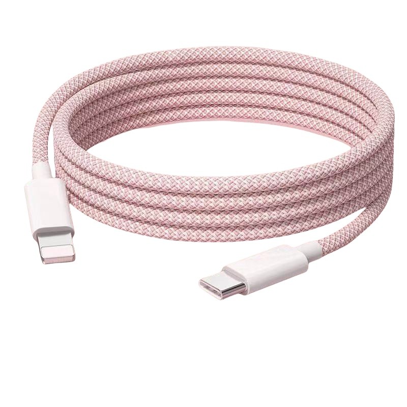 1PC Braided Charging Data SYNC Charger Cable Cord C-TYPE-C (PINK) Free Ship gallery