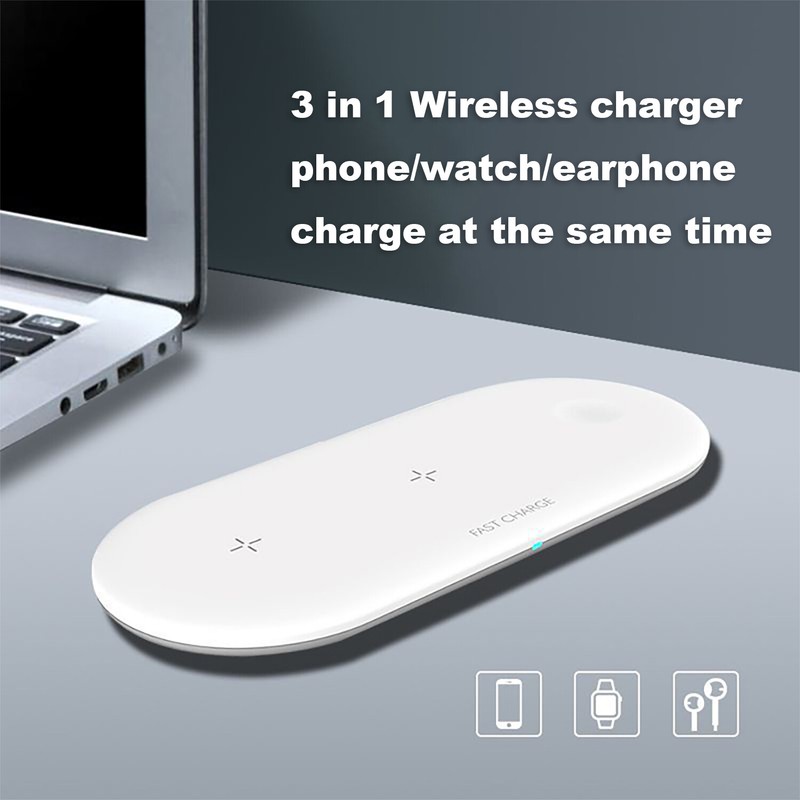 3in1 Wireless Charger Charging Pad For iPhone15 14 13 12 11 iWatch /Air Pods