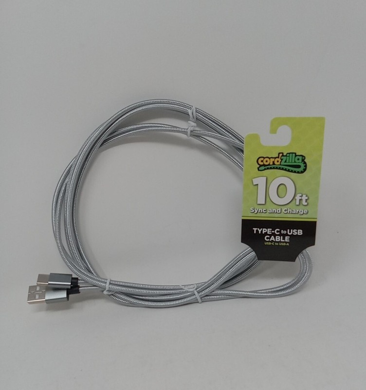 cordzilla10 Foot Sync & Charge Type-C To USB Braided Cable