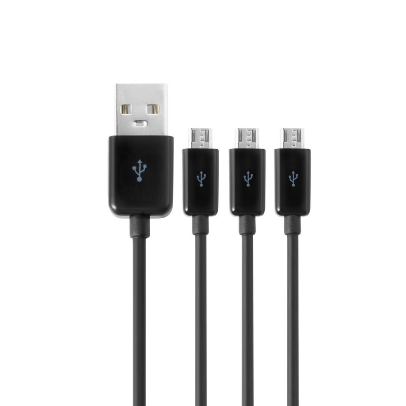 Micro USB Splitter Cable 3FT, 1 to 3 USB-A to Multiple Usbmicro Extender Cord, S gallery