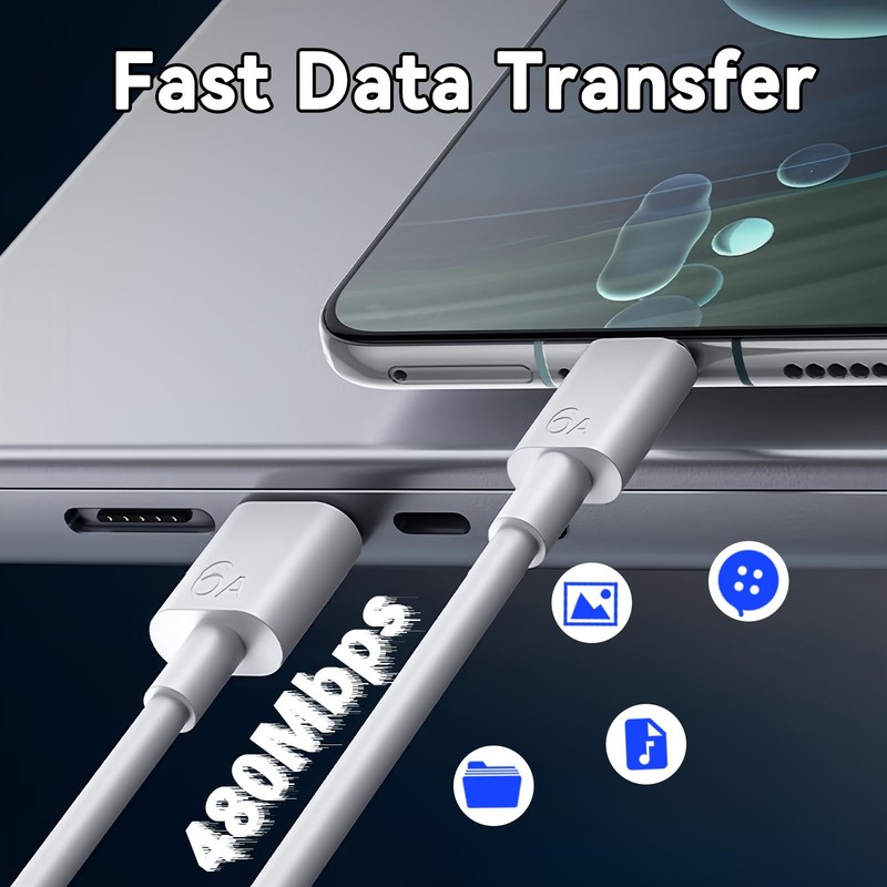 USB A to USB C Fast Charging Cable 5Pack【3x3.3Ft+2x6.6Ft】 Charger Cord, Data ... gallery