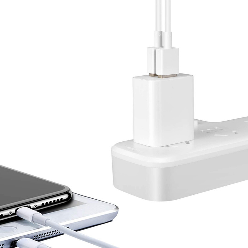 Fast Charger For iPhone 14 13 12 11 8 7 6 XS X Dual Port USB Power Adapter Cable gallery