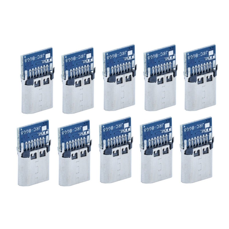 10Pcs/Set USB 3.1 Type-C Connector 14 Pins Female Socket Receptacle Adapter n