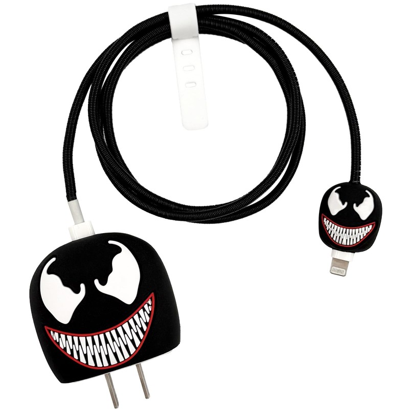 3D Cartoon Series Charger or USB Cable Case for iPhone 16/15/14/13 Pro Max - ...