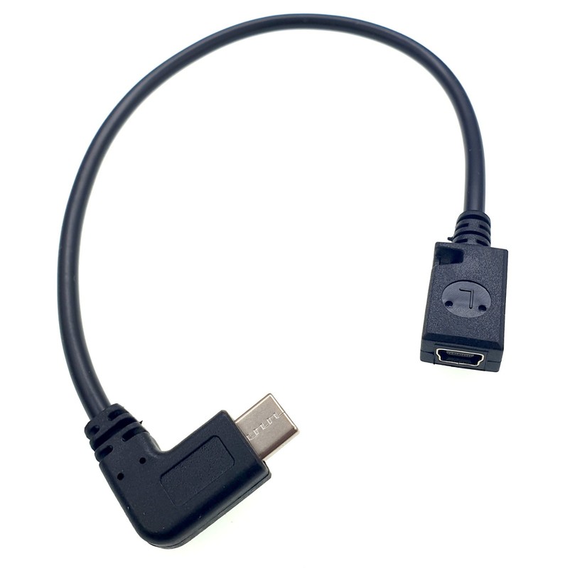 USB Type-C Male to Mini USB Female Adapter Cable Data Power Charger Cord Premium gallery
