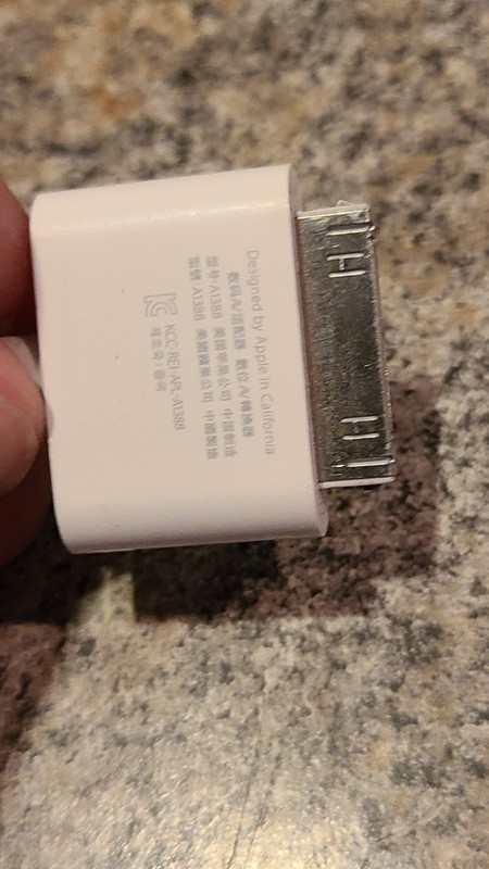 OEM Apple 30 Pin To Lightning Adapter A1468 Connector 30-PIN to HDMI A1388 (Y8) gallery