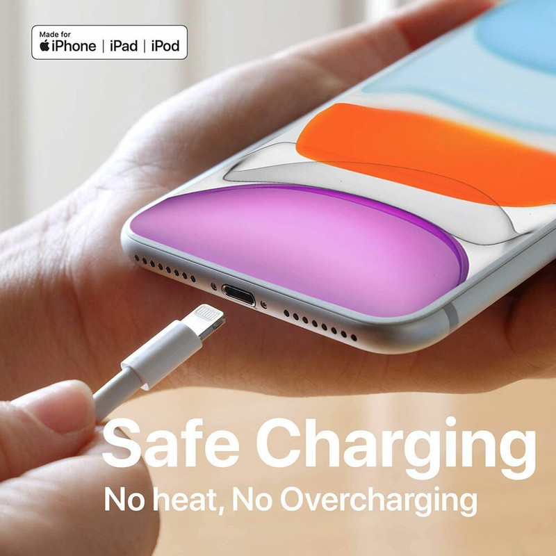 Reversible USB-C Charging Cable for Apple iPhone, iOS 14+ Supported - White, 6FT gallery