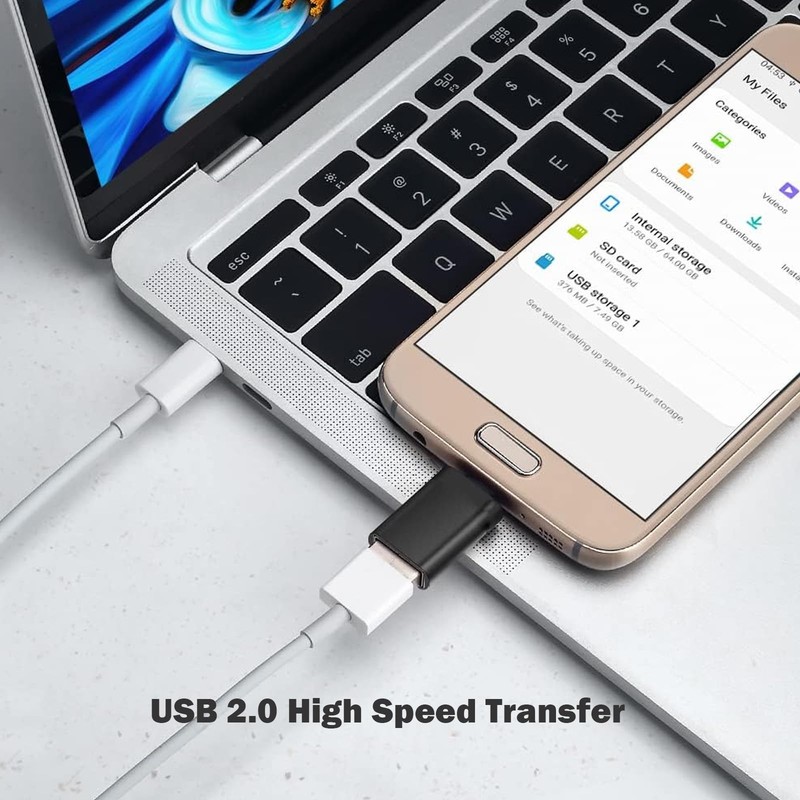 TFAK 5 Pack Micro USB to OTG 5 pcs usb usba adapter, Dark Black gallery