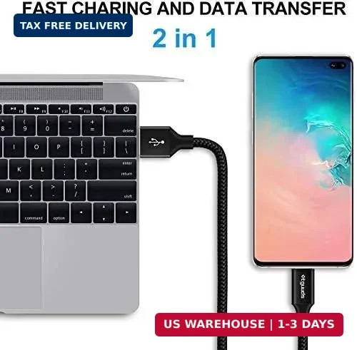 Long USB C Cable [12ft, 2-Pack], etguuds Fast Charging USB A to Type C Charger C gallery