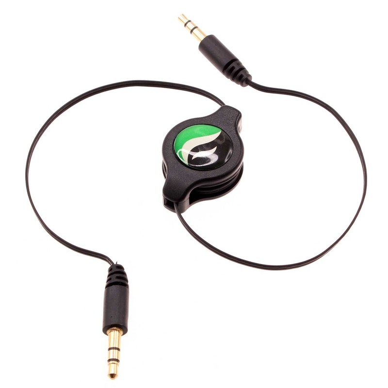 Retractable Aux Cable 3.5mm Adapter Car Stereo Aux-in for Tablets