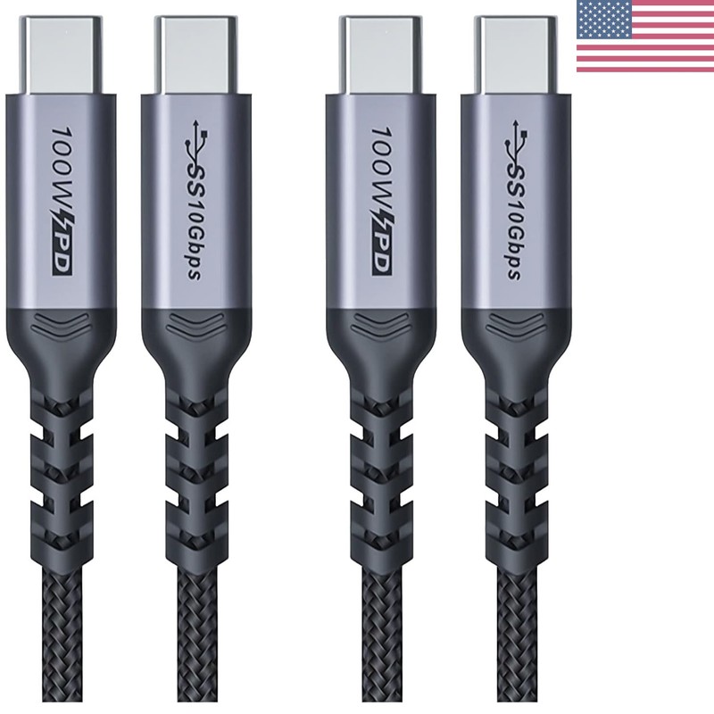 100W C to C Fast Charging Cable, 6ft with 4K Video Output – Perfect for Gamers