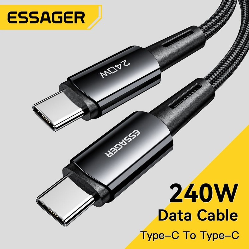 2PCS PD 240W Super Fast Charger USB Type C to Type C Cable Quick Charge Wire gallery