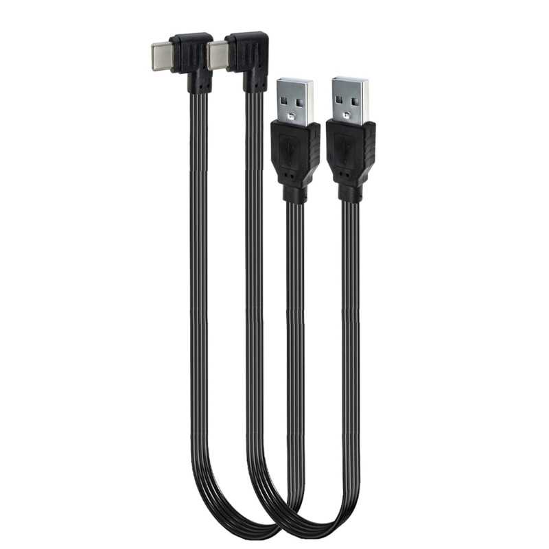 Flat Slim USB to Type C Charging Cable Power Cord Wire For Laptops And Phones gallery