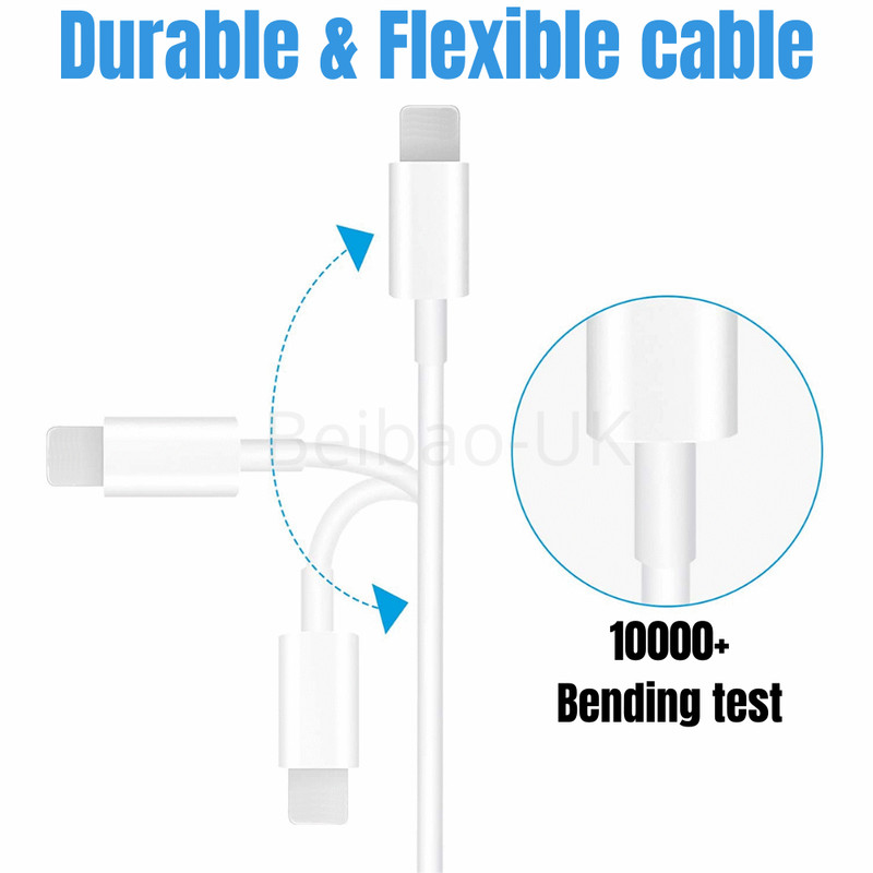 PD USB-C to iPhone Cable Fast Charger Cord 6ft For Apple iPhone 12 11 Pro Max XR gallery