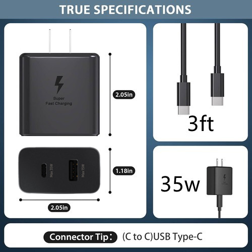 35W PD Power Adapter Duo Wall Charger+3f Cable For Samsung for Google For Xiaomi gallery
