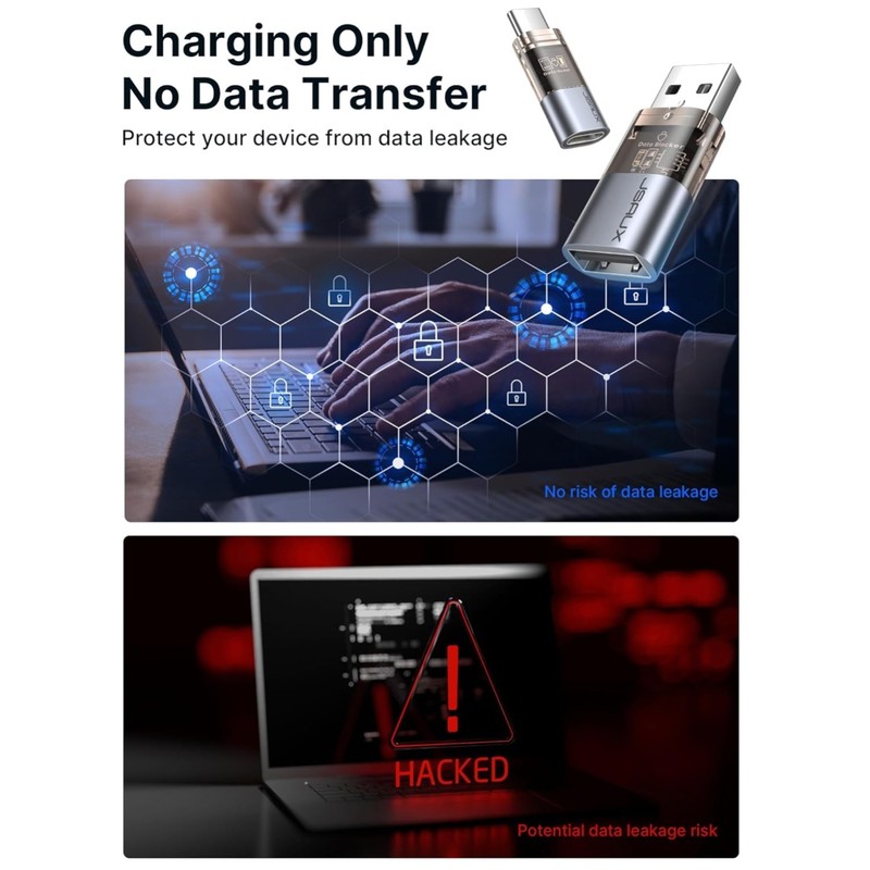 Data Blocker 4-Pack – Safe Charging for iPhone & Samsung