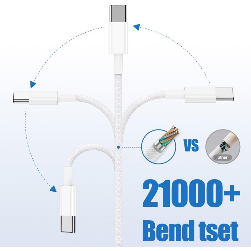 PD 60W Fast Charging Phone Cable Type-C USB-C For Samsung Android LG Charger Lot gallery