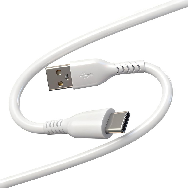 White USB C Cable 10 ft Long - 60W Fast Charger Cord Universal Charging and D... gallery