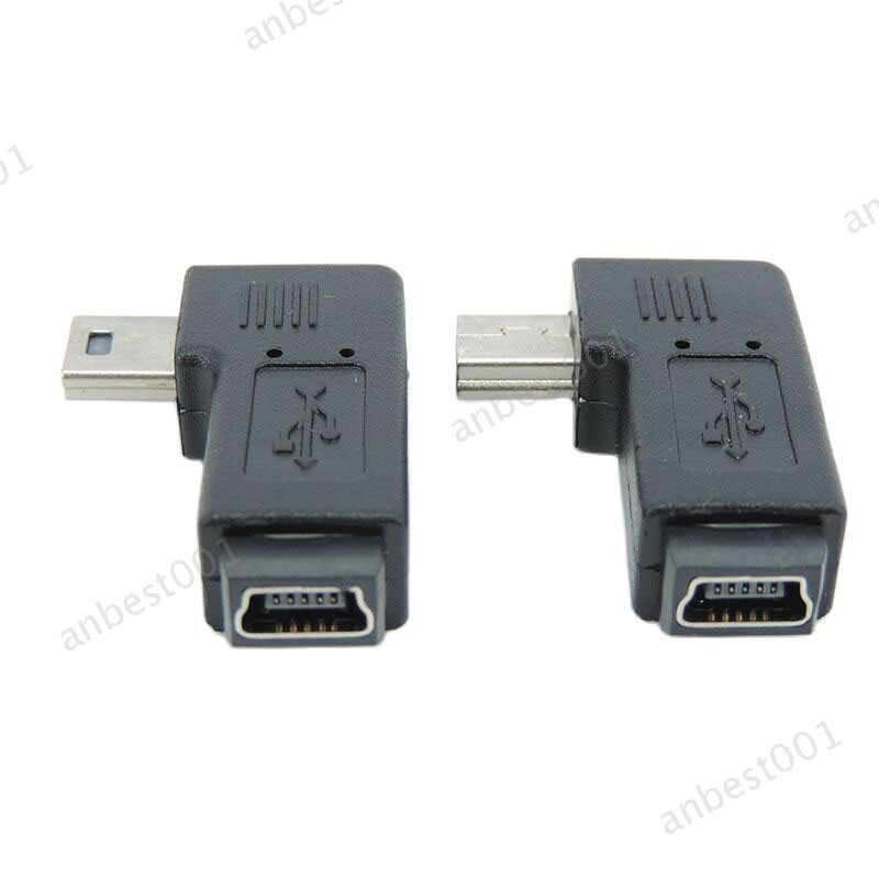 Mini USB 5pin elbow male to female 90 degree adapter M to F Left and right angle gallery