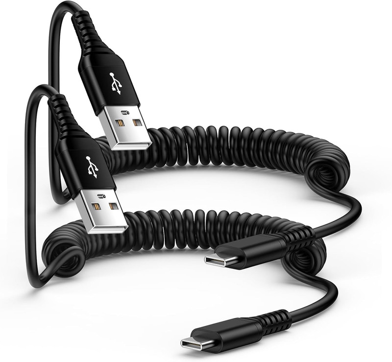 Android Auto USB C Cable for Car Samsung Charger Cord Type C Fast Charging Coile gallery