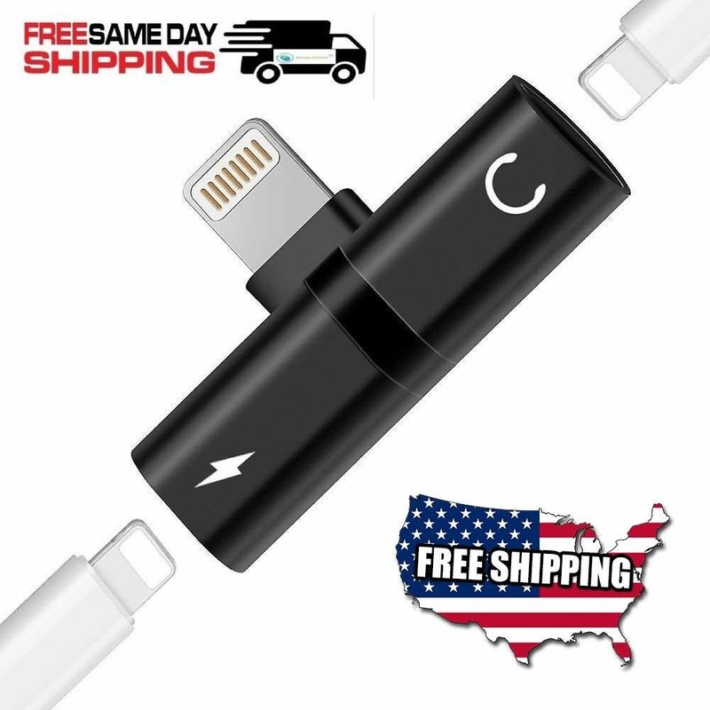2in1 8 pin Adapter Headphone Jack Splitter Audio For iPhone 7 8 X XR MAX gallery
