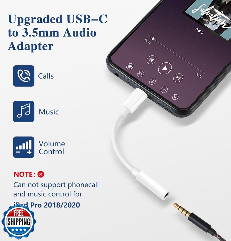 USB C to 3.5mm Audio Adapter - Headphone Jack Adapter for iPhone gallery