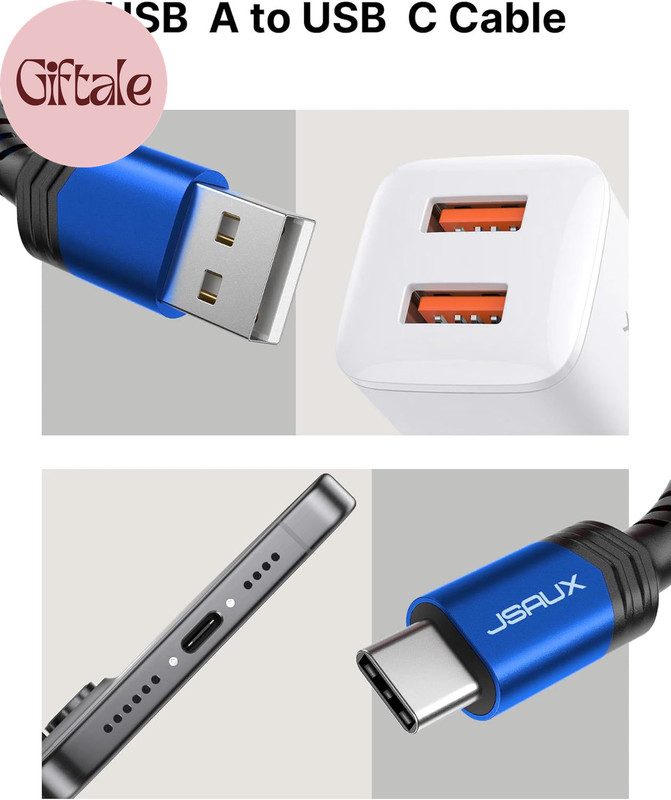 USB C Cable Fast Charging 3-Pack(10Ft+6.6Ft+3.3Ft), USB a to Type C Charger Cord gallery