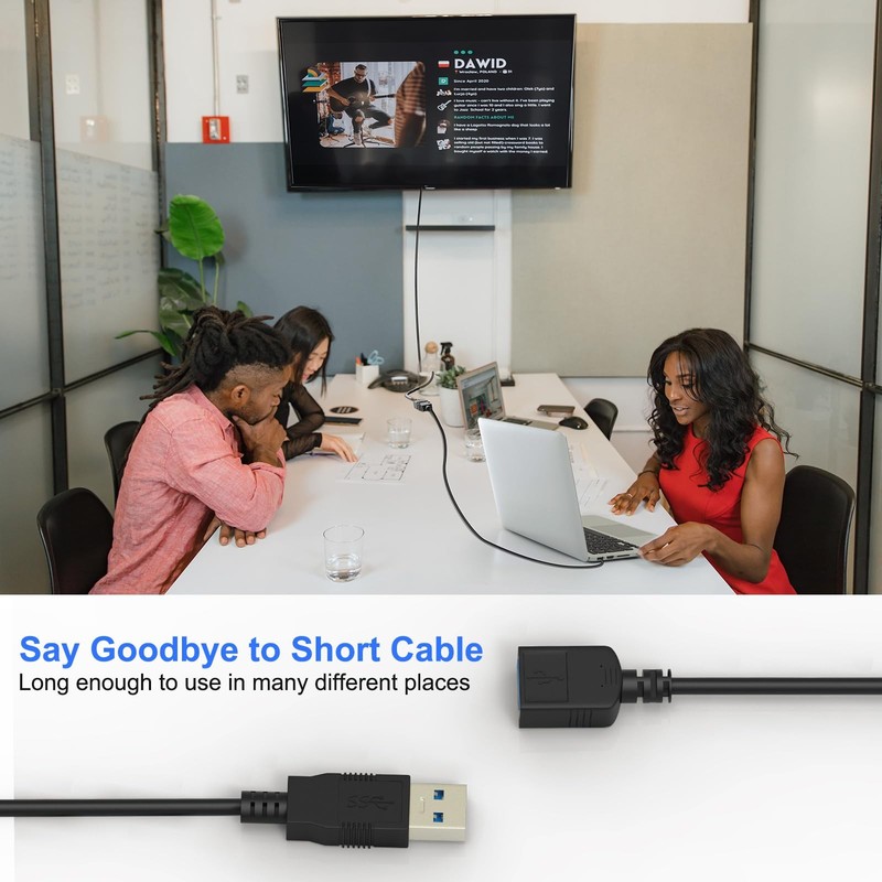 2 Pack 5ft USB 3.0 Extension Cable, USB to Female Extension Cord, 5Gbps Data ... gallery