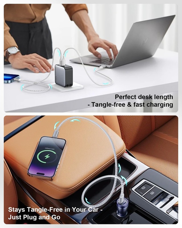 2ft USB to Lightning Cable (2-Pack) MFi Certified, Short iPhone Charger Cord ... gallery