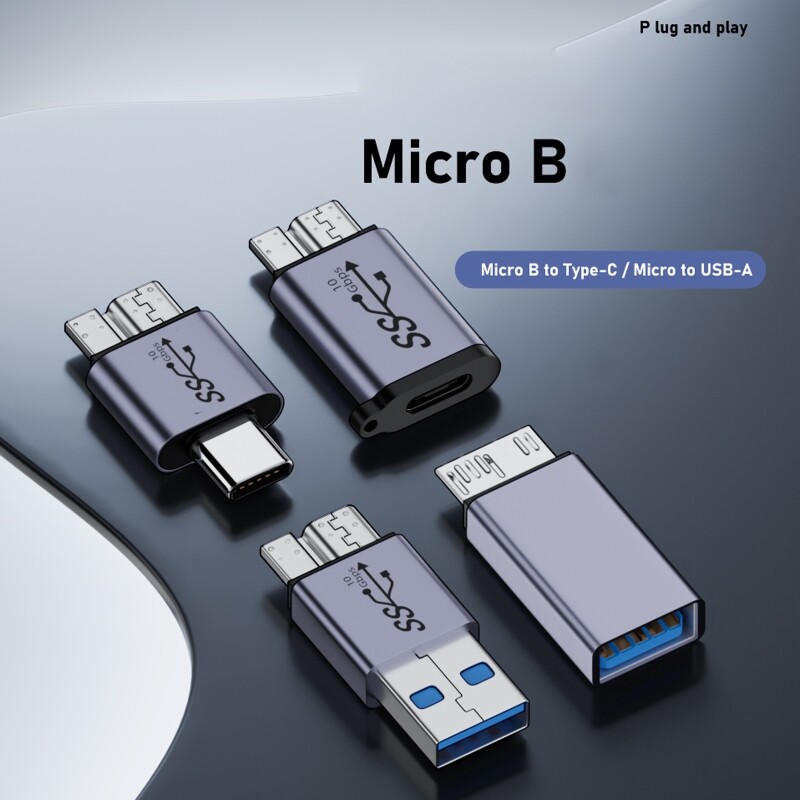 USB Type to MicroB Connector 10Gbps Data Transfer Charging Cable Adapter gallery