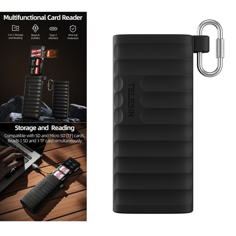 Multifunctional High Speed Card Reader Portable SIM SD TF Card Storage Organizer