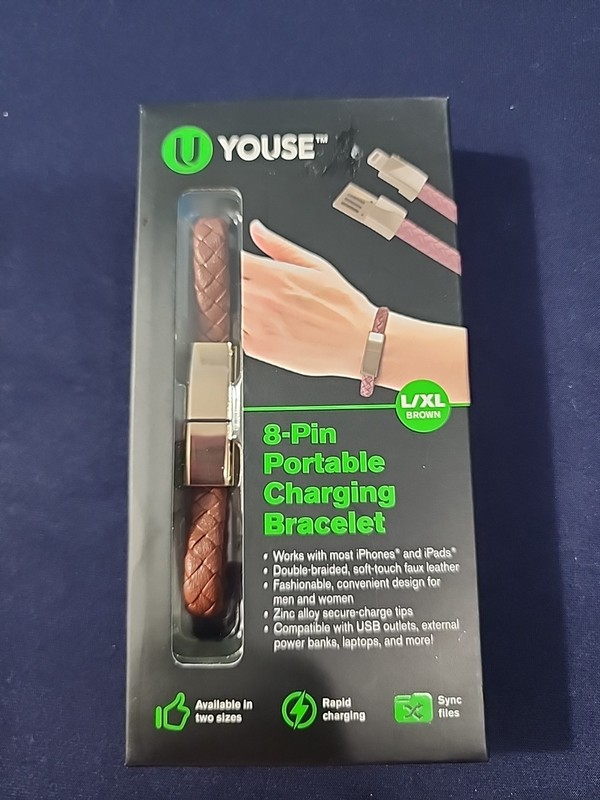 UYOUSE New 8- PinPortable Charging Bracelet For Most IPhone, IPad Size L/XL…