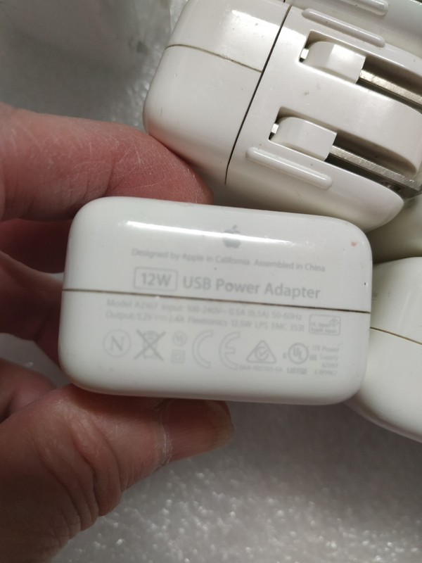 Lot 47 OEM Apple 12W Single USB Wall Chargers Power Adapters A1401/A2167 gallery