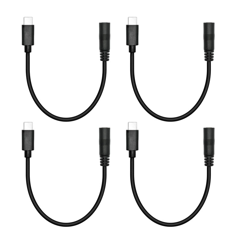 4Pcs Short DC 3.5mm x 1.35mm to USB Power Cord 6inch, DC 35135 Female to USB ...