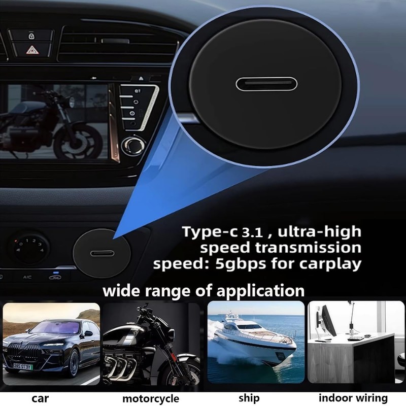 USB C 3.1 Flush Mount Extension Cable Panel Adapter Dashboard 30CM/11.8 Inch gallery
