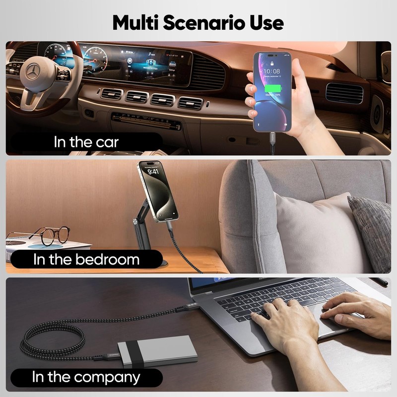 DteeDck USB C Monitor Cable 6Ft, 4K@144Hz Video Display/20Gbps Data Transfer/... gallery