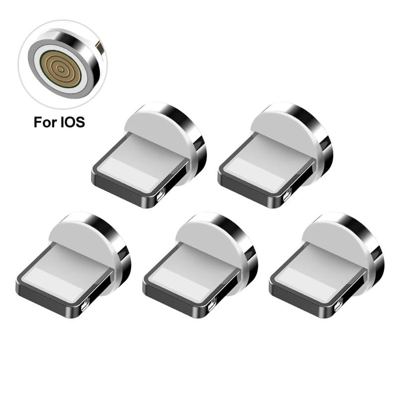 6 Pack Magnetic Charging Cable Tips Replacement Round Plug Adapter Connector for gallery