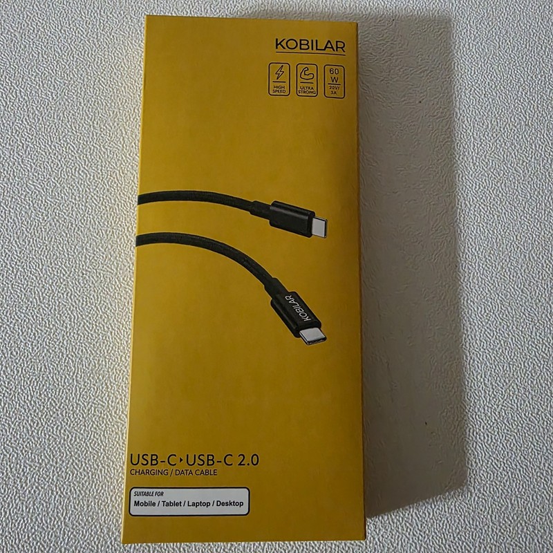 Kobilar Usb C 2.0 To Usb C 2.0 Charging Cable New 60 W High Speed Ultra Strong