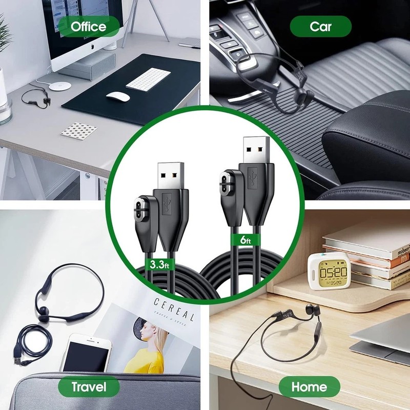 USB Magnetic Charging Cable Cord for After-Shokz Aeropex Open Run/Comm Headphone gallery
