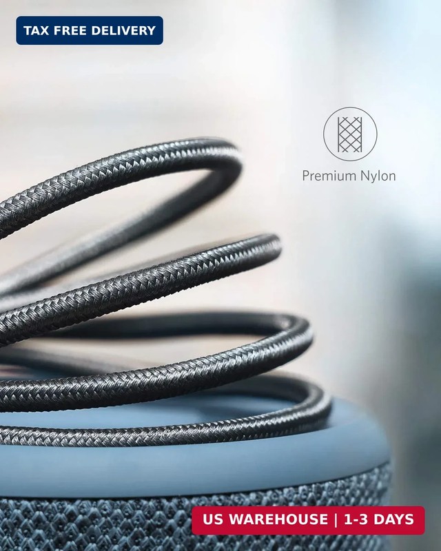 USB Type C Cable Anker 2-Pack 3Ft Premium Nylon USB-C to USB-A Fast Charging gallery