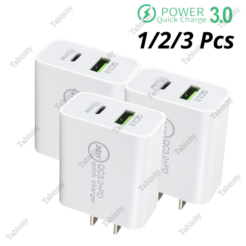 For iPhone 15 14 13 12 11 Android 20W Fast Charger Block USB-C PD Power Adapter