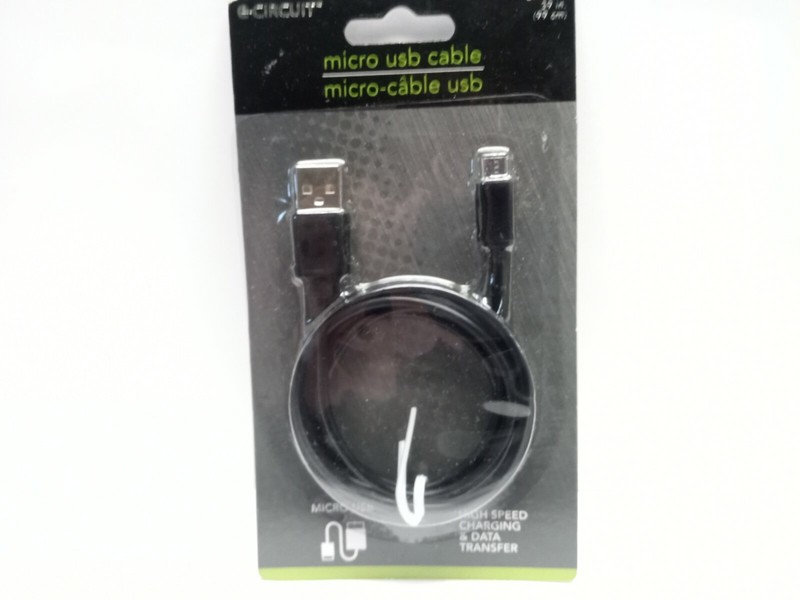 E-Circuit Micro USB Cable 2.1 AMP 39 in (99 cm)  Black