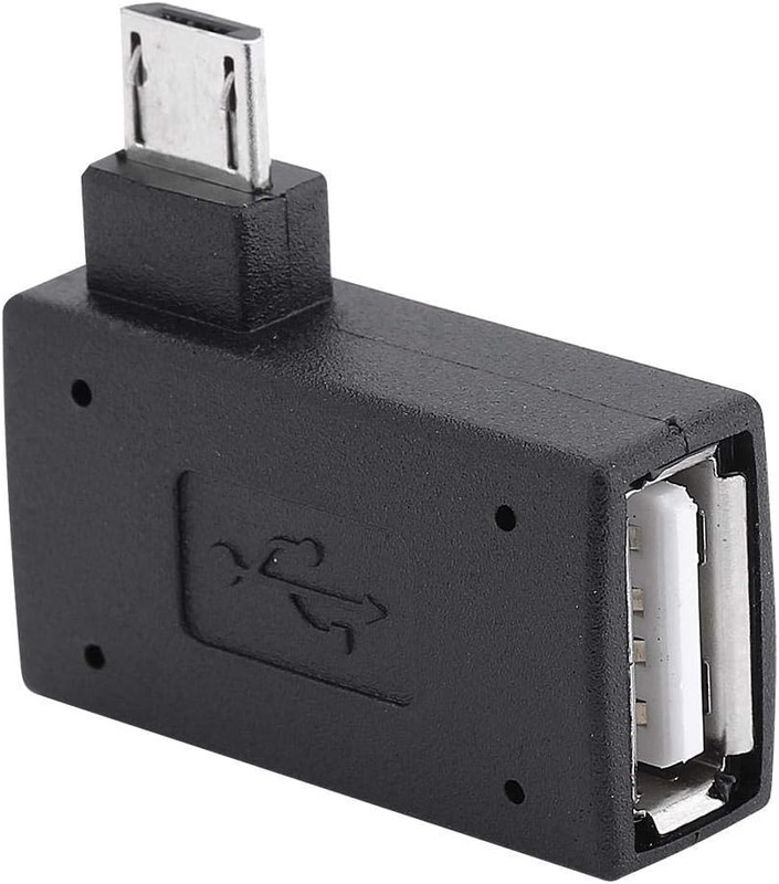 OTG Adapter, 90* Angle USB Port Adapter, Micro OTG Cable 2 Pack Compatible gallery