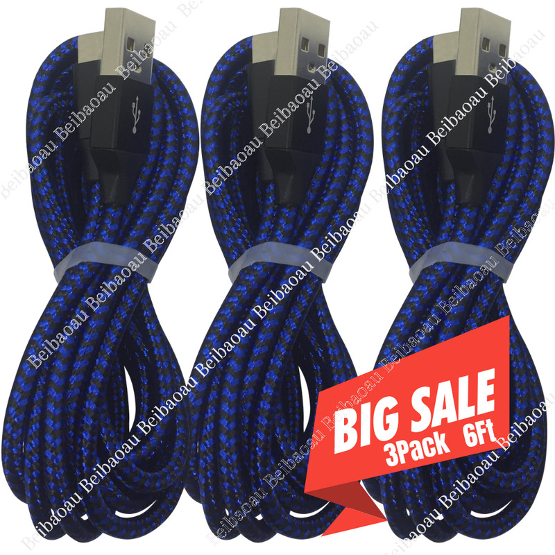 3X 6Ft USB Fast Charging Cable For Apple iPhone 14 13 12 11 8 7 6 XR 5 Data Cord gallery