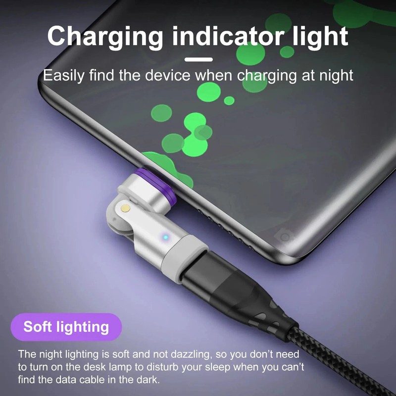 USLION 240W Magnetic USB-C Adapter 180° Rotation Fast Charging Type-C Converter gallery