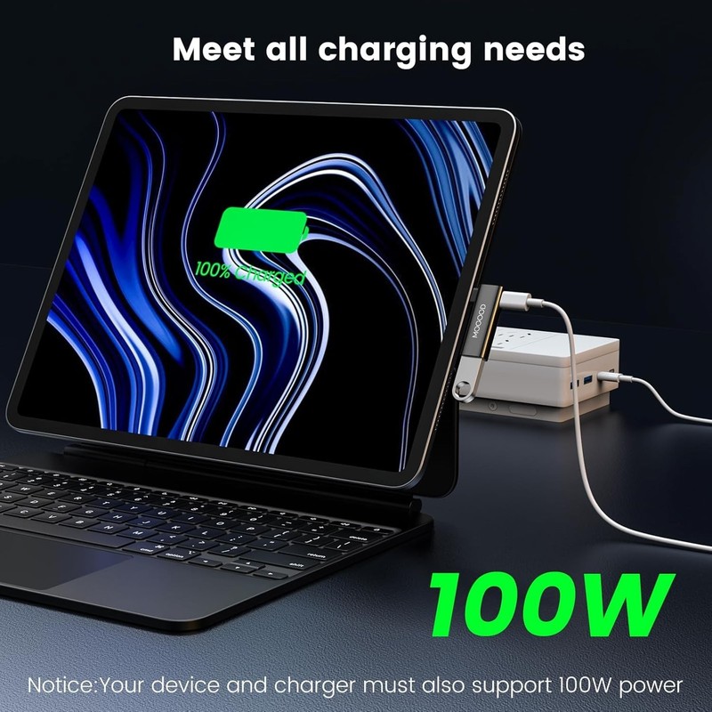 2-in-1 USB C Adapter: Data & Charge Simultaneously gallery