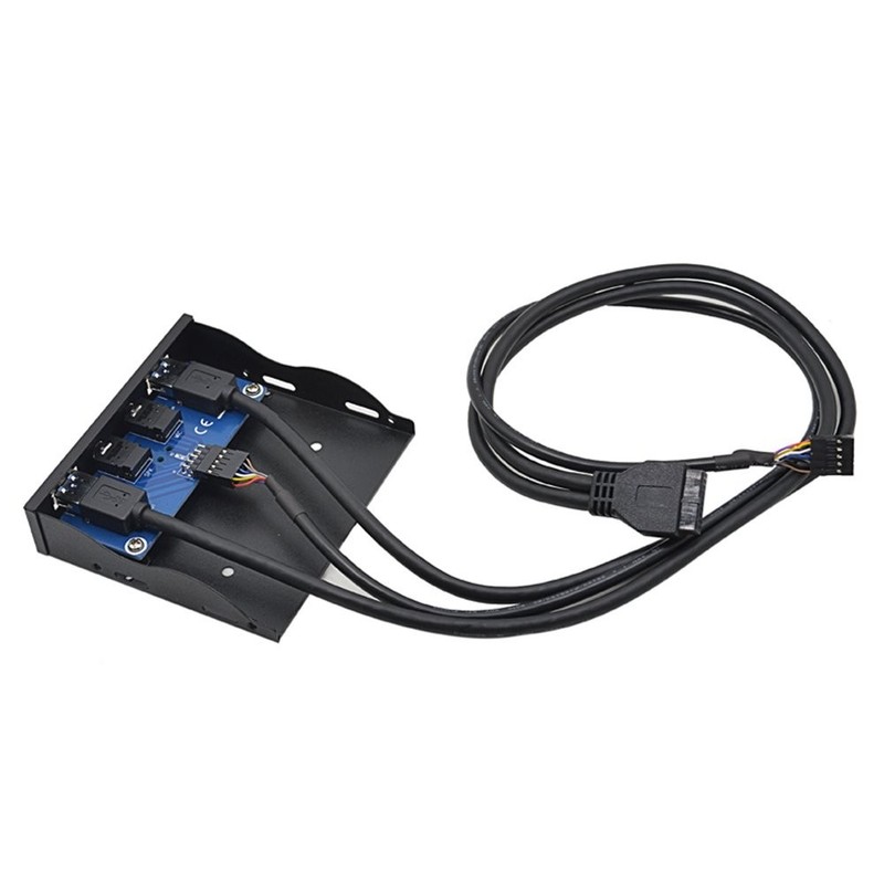 3.5" Floppy Bay High Speed 5 Gbps 20Pin 2 Port USB 3.0 Hub HD Audio 3.5mm Ear... gallery
